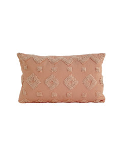 Cojín 30x50cm algodón textura rosa