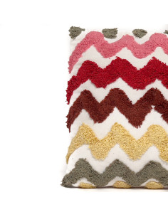 Cojín 40x40cm kids zigzag verde 2