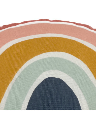 Cojín Pompones Azul Arcoiris 30x50cm - Textil Hogar Infantil