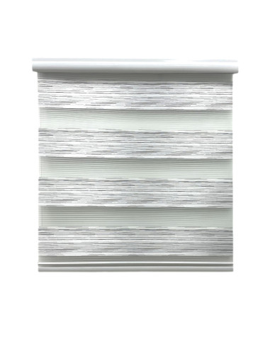 Cortina Roller Duo Jaspeado Plata 100x180cm - Elegante y Translúcida