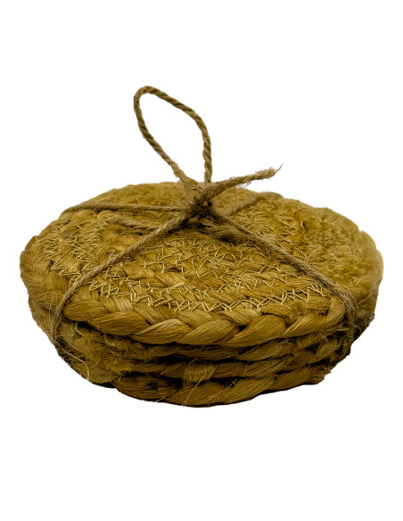 Set 4 posavasos yute 10x10cm