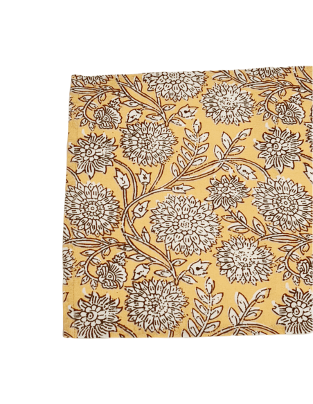 Individual 33x45cm flower print crudo