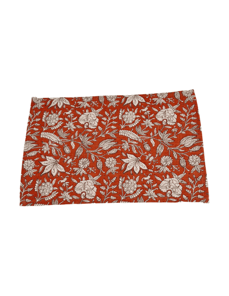 Individual 33x45cm flower print rojo