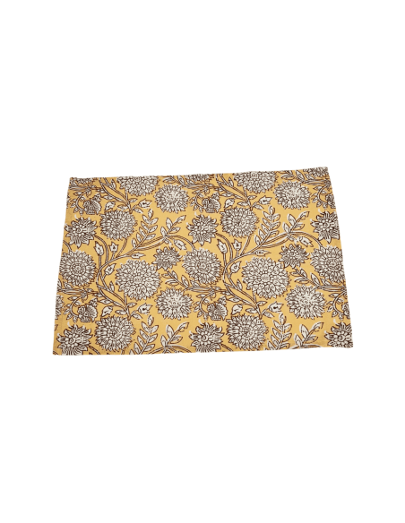 Individual 33x45cm flower print crudo