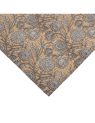 Mantel Flower Print Crudo 150x250cm - Textil Comedor