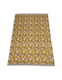 Mantel flower print amarillo 200x135cm