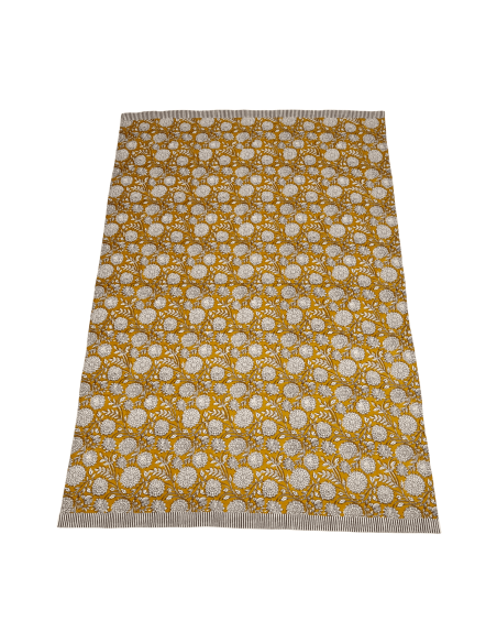 Mantel flower print amarillo 200x135cm