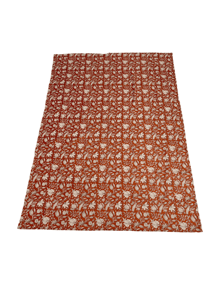 Mantel flower print rojo 150x250cm