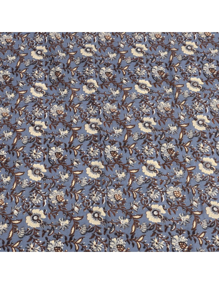 Mantel flower print azul 150x250cm