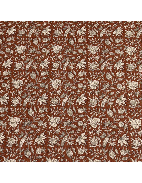 Mantel flower print rojo 150x250cm