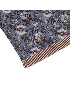 Mantel flower print azul 200x135cm 2