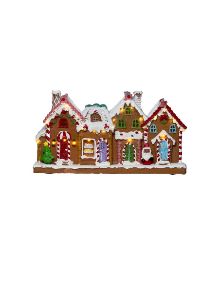 Casa navidad con luz y sonido 32cm casa jengibre