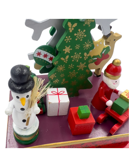 Caja musical rueda navidad 21 cm