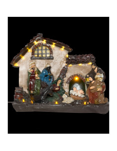 Pesebre con luz y sonido 29cm 2