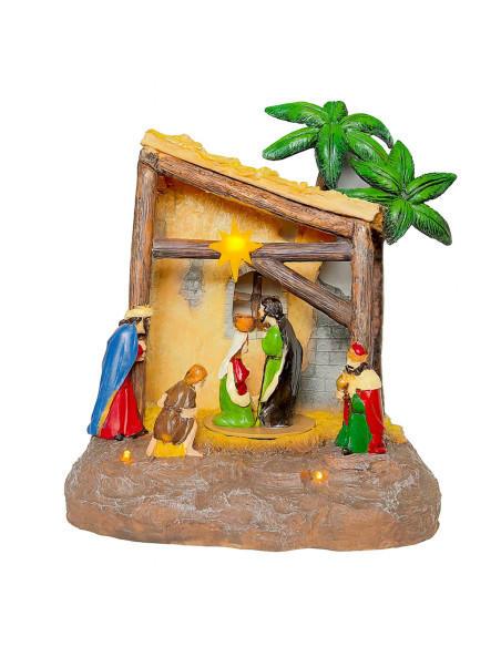 Pesebre con luz y sonido 23cm