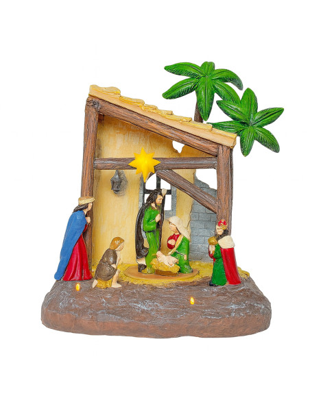 Pesebre con luz y sonido 23cm