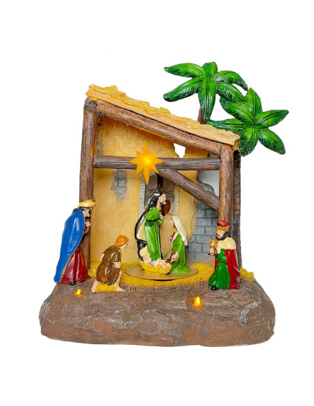 Pesebre con luz y sonido 23cm