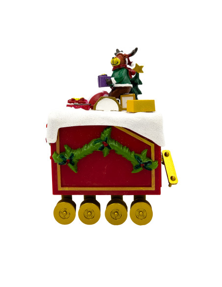 Tren navidad 53x16cm con rieles, luz y sonido
