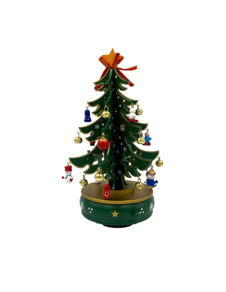 Caja musical 21cm árbol navidad