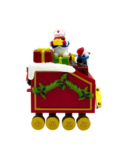 Tren navidad 53x16cm con rieles, luz y sonido
