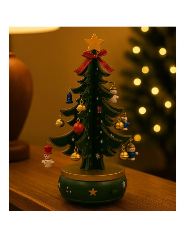Caja Musical Árbol de Navidad 21cm - Decoración Navideña