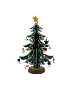 Adorno árbol navidad 23cm decorativo madera