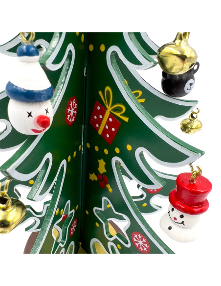 Adorno árbol navidad 23cm decorativo madera