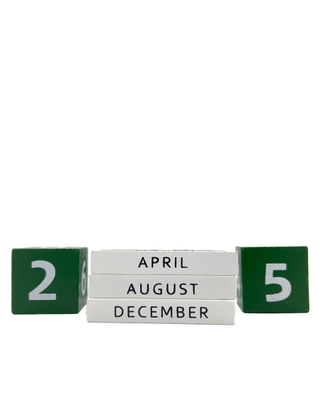 Calendario navidad 7,2x14cm Santa madera