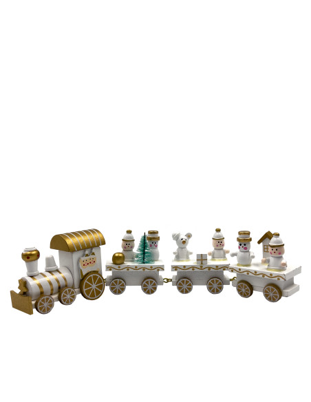 Tren navidad 24,5cm blanco