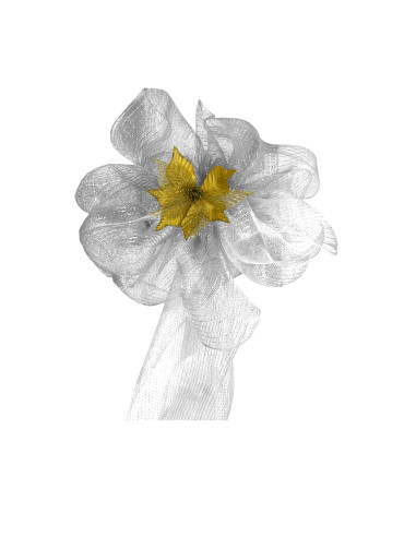 Malla Navidad Plateada 52x915cm - Decoración Navideña