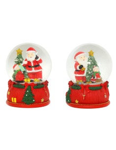 Bola de cristal navideña 10cm c/luz