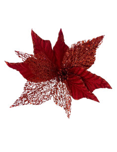 Flor navidad 26cm roja