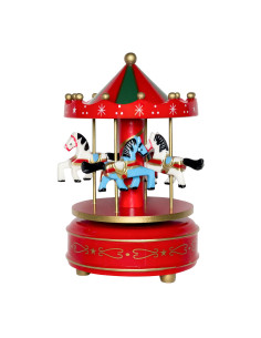 Carrusel madera navidad 19x12cm