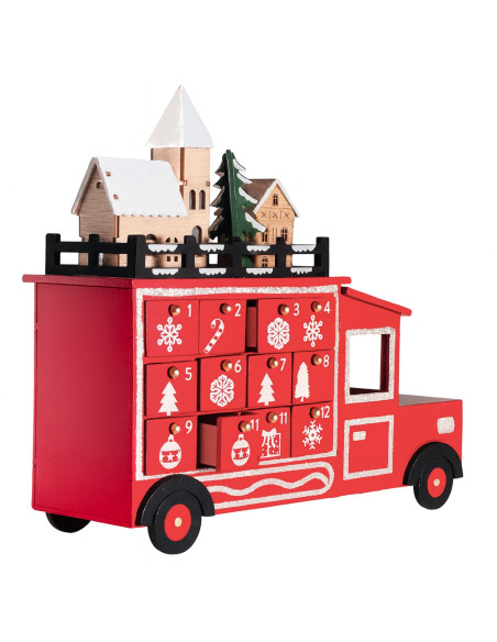 Calendario navidad 30x25x10cm tren