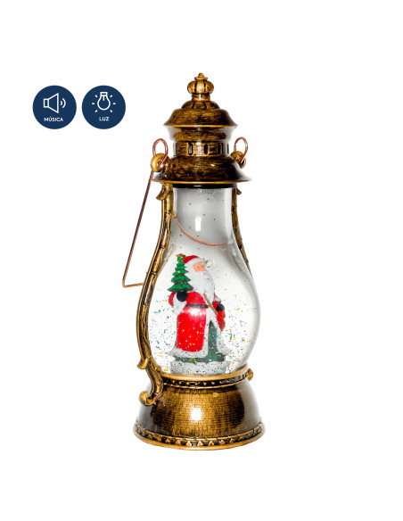 Farol navidad con luz y sonido 30cm