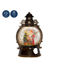 Farol navidad con luz y sonido 21cm
