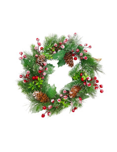 Corona navidad 35cm clásica