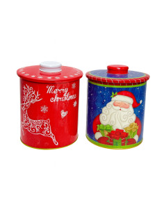 Galletero lata navidad redondo surtido 12x13cm