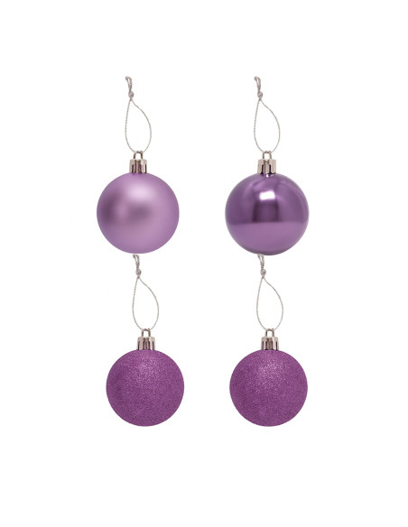 Bola navidad 5cm 20pcs lila