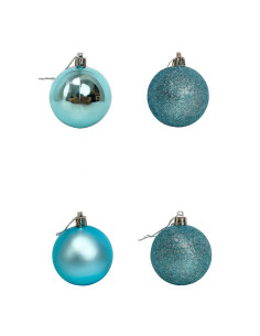 Bola navidad 6cm 20pcs celeste
