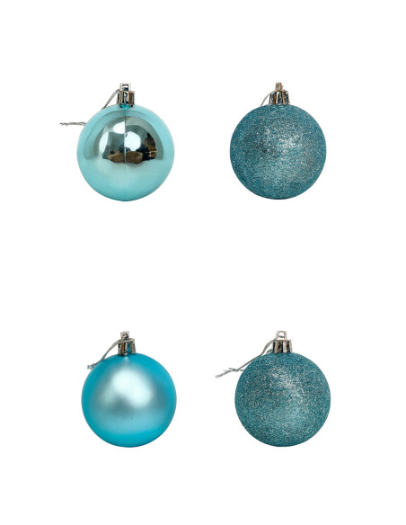 Bola navidad 6cm 20pcs celeste