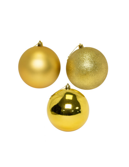 Bola navidad 10cm 6pcs dorado