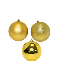 Bola navidad 12cm 6pcs dorado