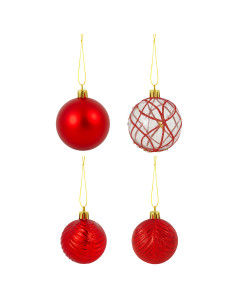Bola navidad 6cm 20pcs rojo