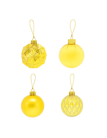 Bola navidad 8cm 12pcs dorado