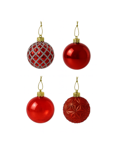 Bola navidad 6cm 20pcs rojo