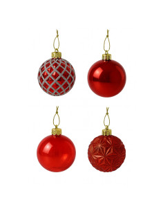 Bola navidad 8cm 12pcs rojo