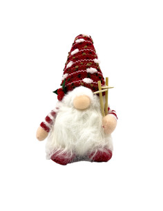 Viejo pascuero 28cm gnomo rojo