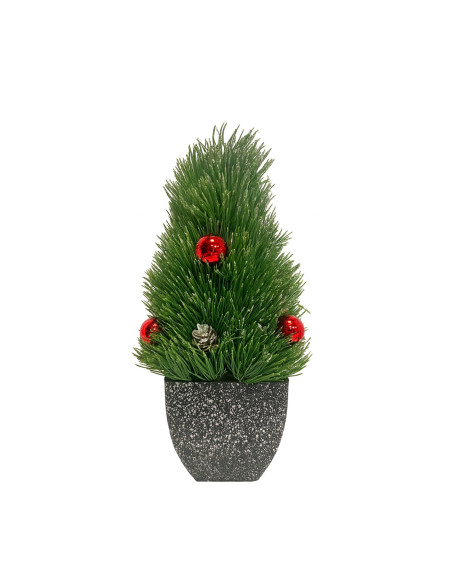 Adorno árbol navidad 35cm bolas navidad rojo