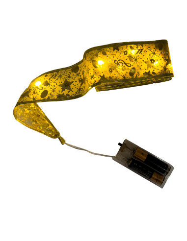 Cinta LED Dorada Luz Cálida 500cm - Decoración Navideña